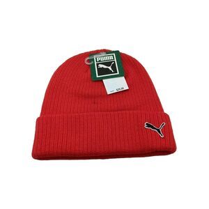 Puma Men's Fundamental Cuff Beanie, Red, One Size